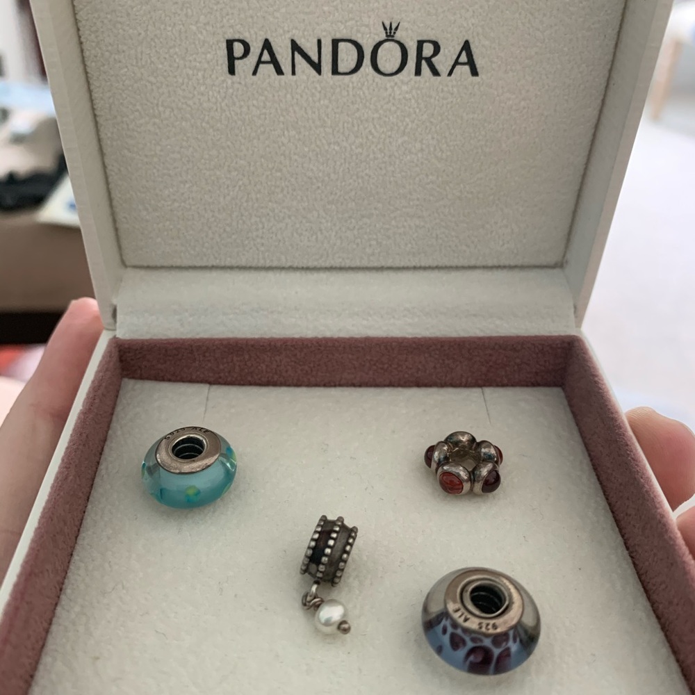 4 authentic Pandora charms